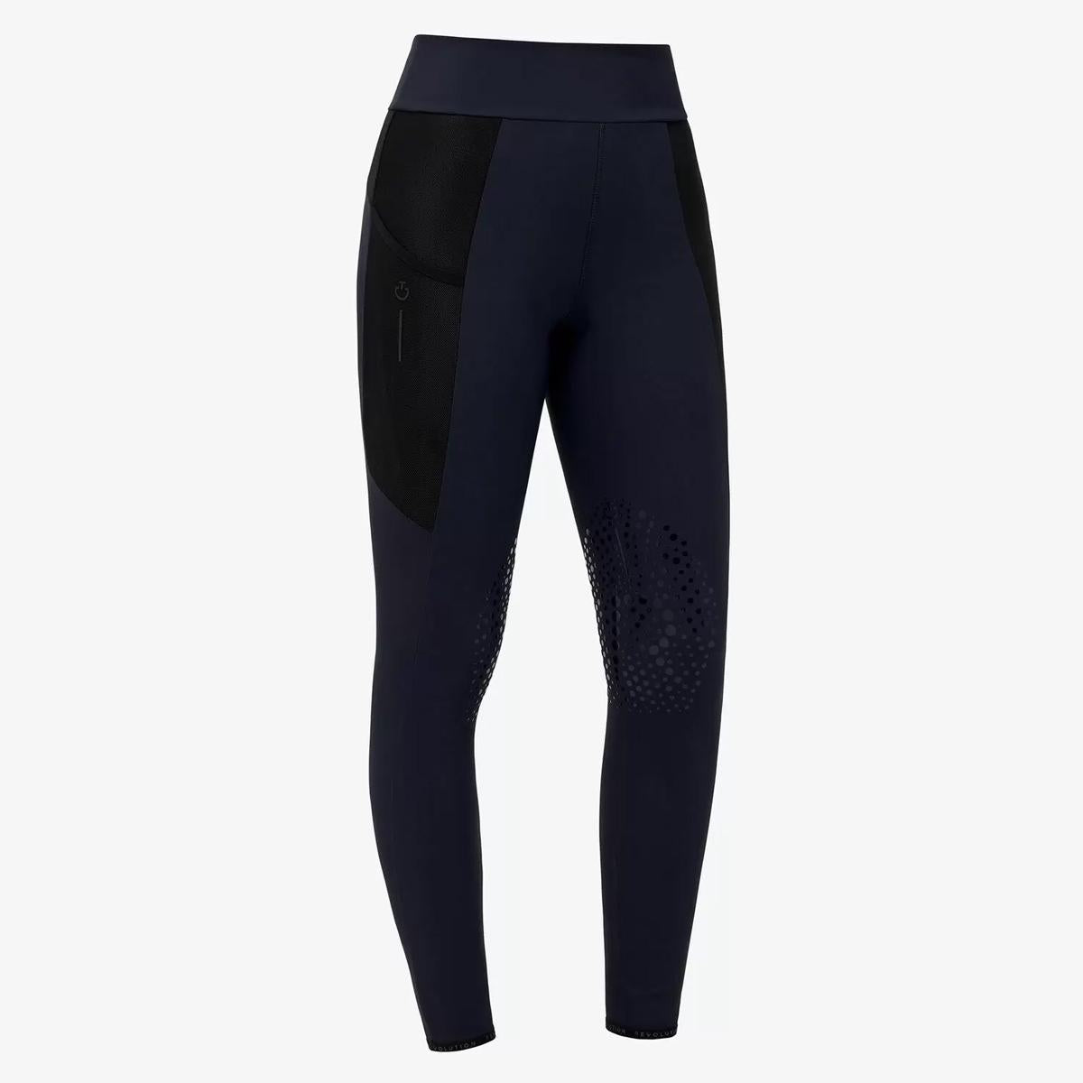 LEGGINGS DONNA IN JERSEY MESH R-EVO CAVALLERIA TOSCANA 30CT-PAD190JE115 7901NAVY CAVALLERIA TOSCANA