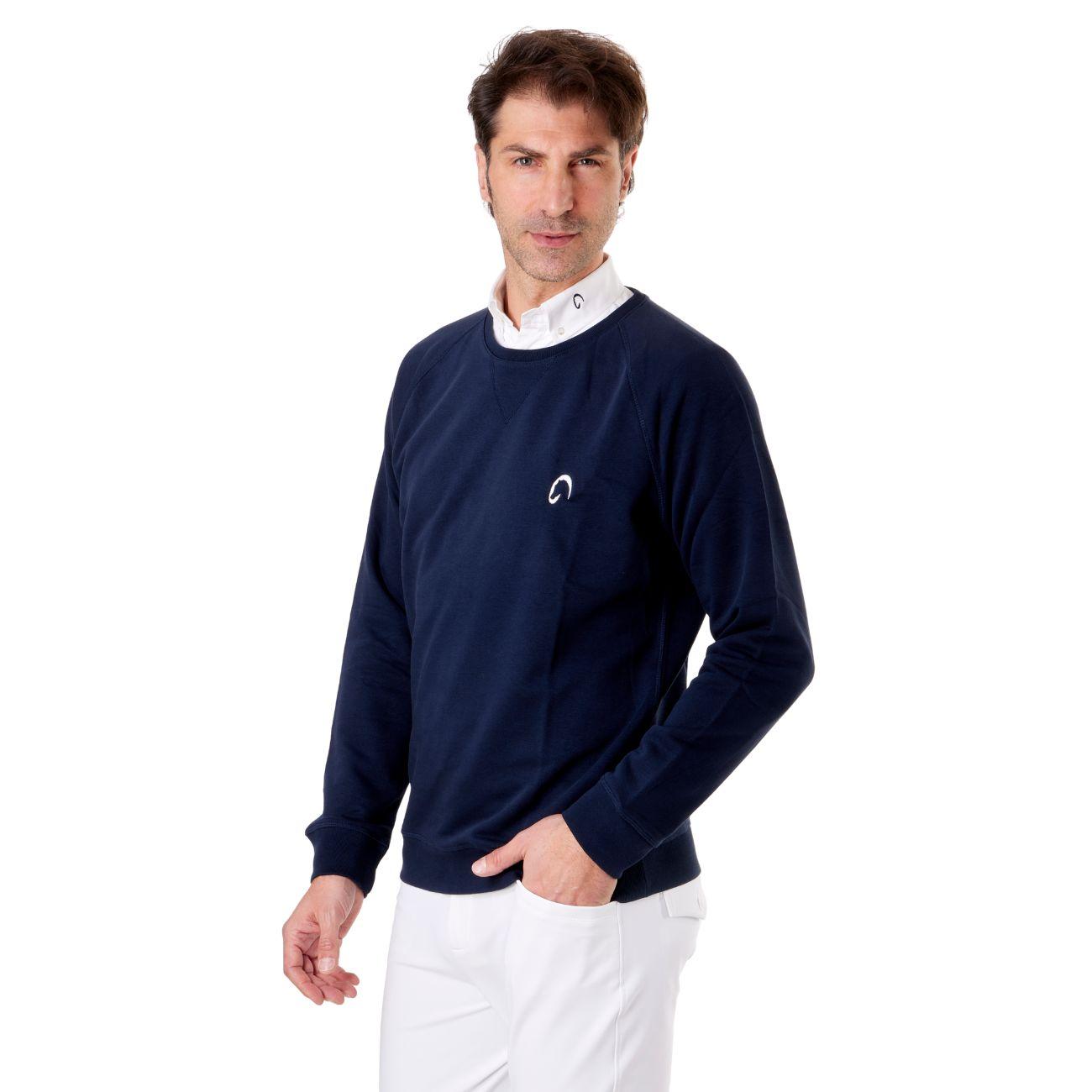 Felpa Da Uomo Girocollo Mascheroni Blu MASCHERONI-K480 NAVY MASCHERONI SELLERIA 