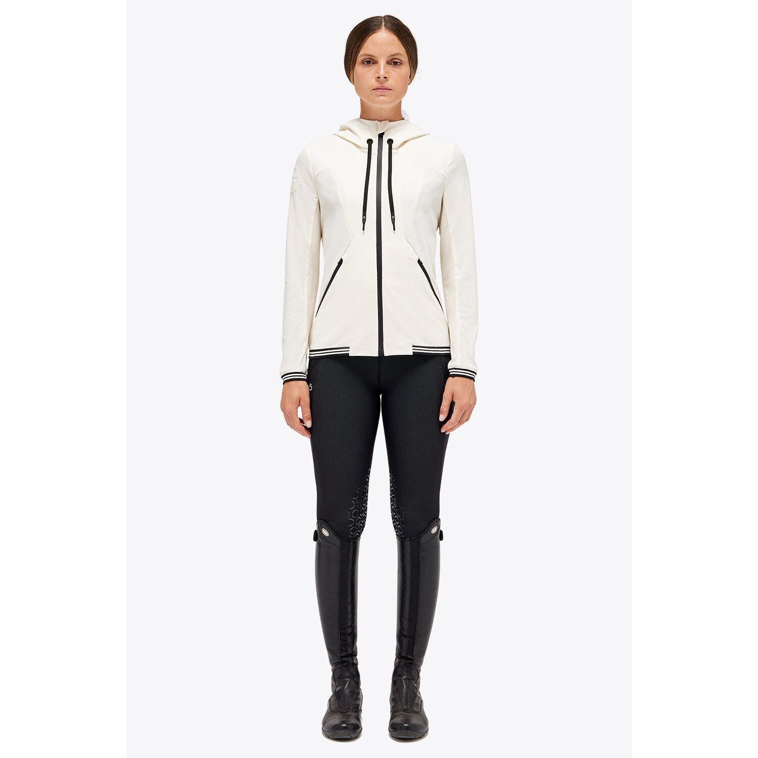 SOFTSHELL DONNA CAPPUCCIO E CERNIERA CAVALELRIA TOSCANA 30CT-GID281JE175 1B00 OFF WHITE CAVALLERIA TOSCANA