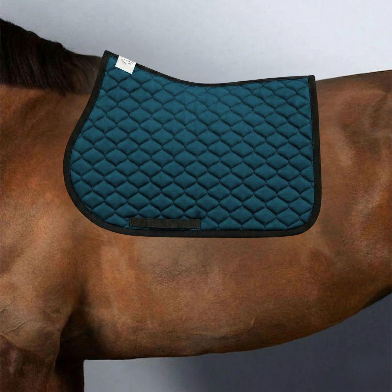 Sottosella Da Salto Mascheroni Con Cuffietta E Motivo A Rombi Petrolio SOTTOSELLA+CUFFIETTAROMBO PETROLIO MASCHERONI SELLERIA 