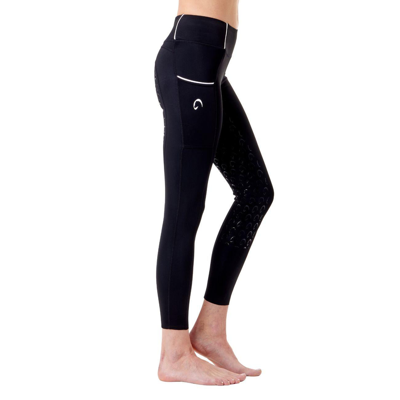 Leggings Da Donna Full Grip Arezzo Mascheroni Nero/Bianco 30MA-AREZZO BLACK/WHITE MASCHERONI SELLERIA 