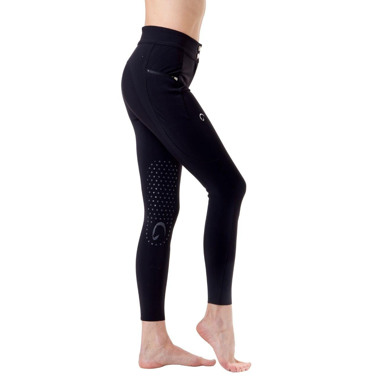 Pantalone Da Donna  Half Grip Venezia Mascheroni Nero 09MA-02VENEZIA 036NERO MASCHERONI SELLERIA 