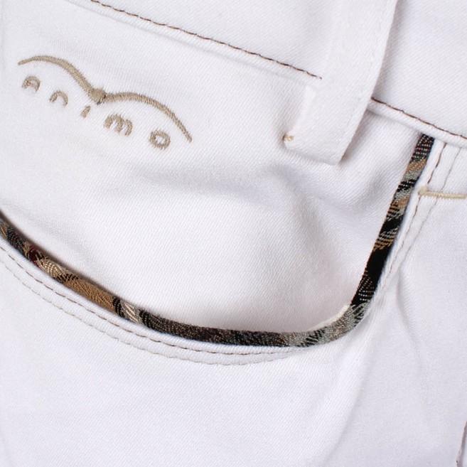 ANIMO Napen 02 Bianco Pantaloni Da Equitazione 12AMNAPEN 02BIANCO. ANIMO 