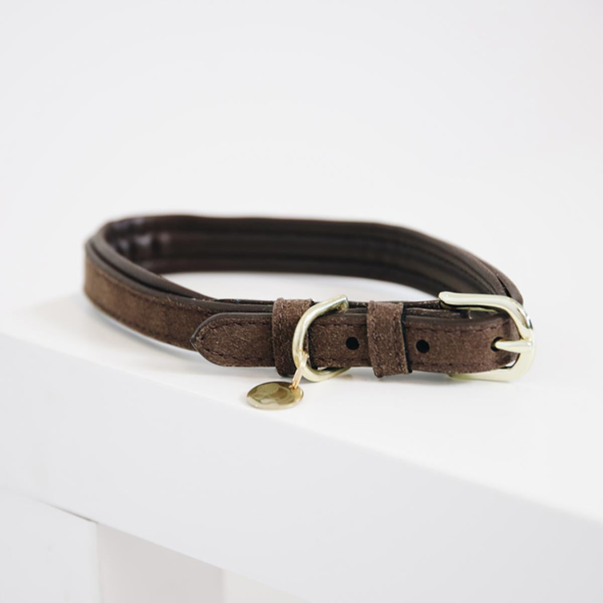 COLLARE PER CANE IN PELLE VELLUTATA KENTUCKY 09KT-42521 05BROWM KENTUCKY
