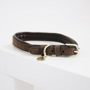 COLLARE PER CANE IN PELLE VELLUTATA KENTUCKY 09KT-42521 05BROWM KENTUCKY