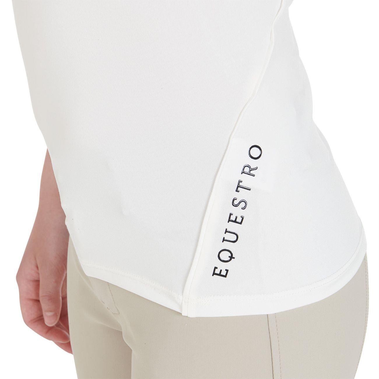 EQUESTRO Polo Junior Technical Training SS Zip ETKU00036 WHITE EQUESTRO 