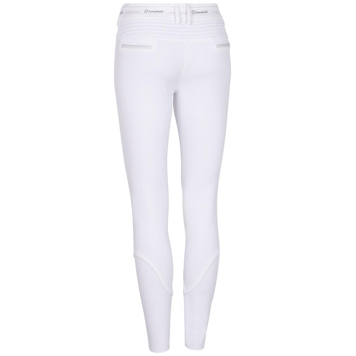 PANTALONE DA EQUITAZIONE DONNA MOD.ALPHA CON GRIP 09SS-ALPHA WHITE ROSE GOLD SAMSHIELD 