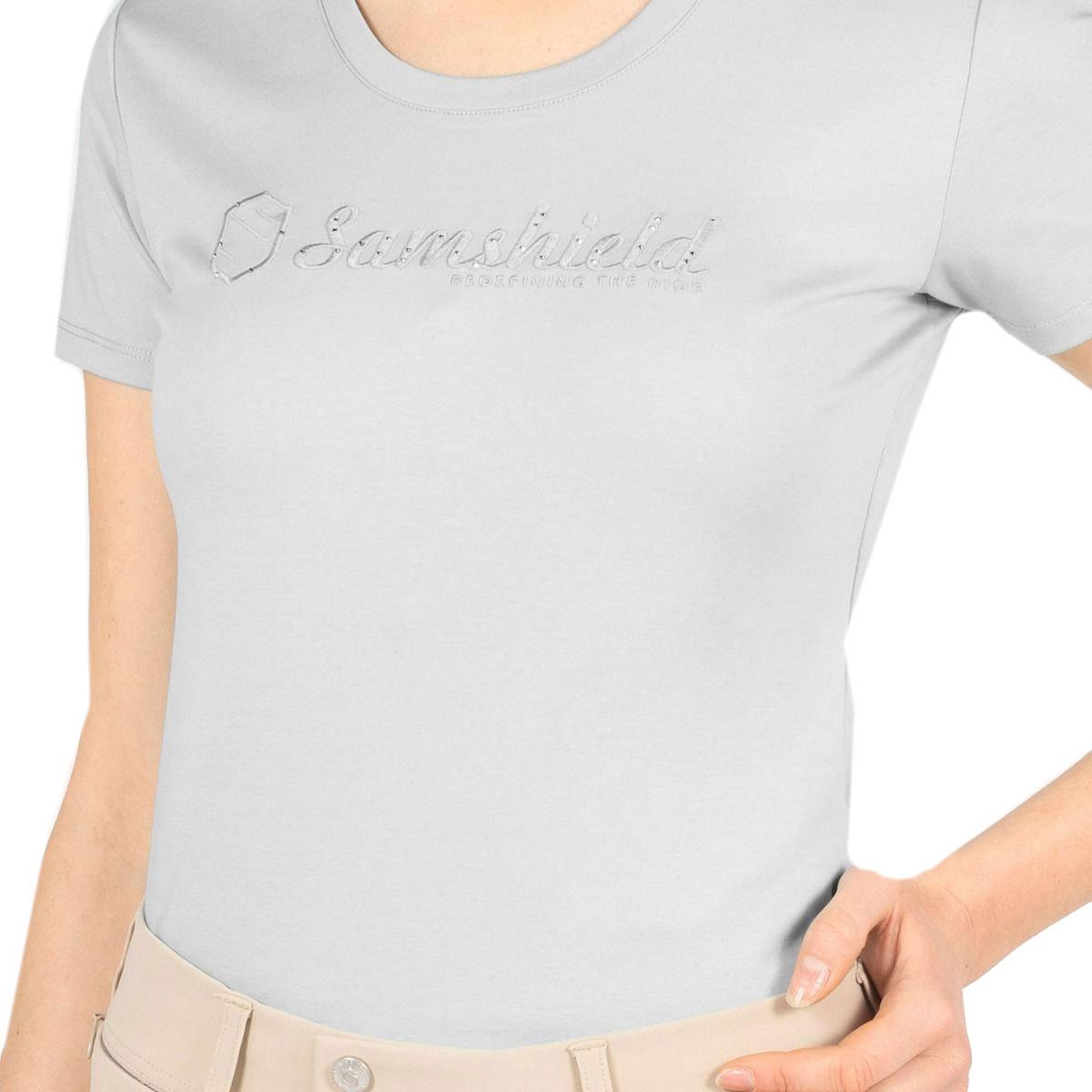 T-SHIRT DONNA MANICA CORTA MOD.AXELLE BONNIE 09SS-AXELLEBONNIE LIGHT GREY SAMSHIELD