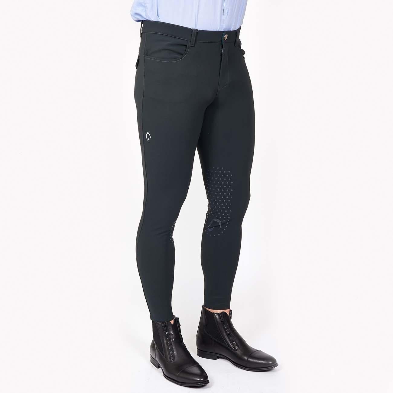 Pantalone Da Equitazione Da Uomo Roma Mascheroni Antracite 09MA-04ROMA 344ANTRACITE MASCHERONI SELLERIA 