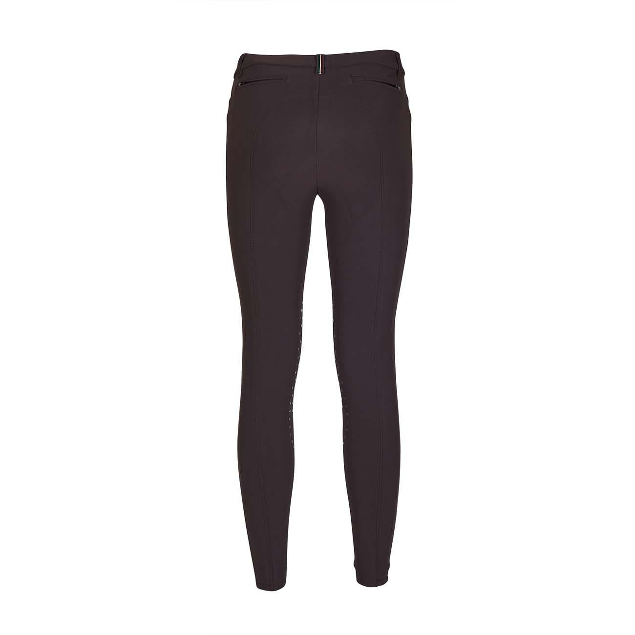 PANTALONE DA EQUITAZIONE DONNA CON GRIP E TASCHE ANTERIORI E POSTERIORI 09MA-01MILANO 499MARRONE MASCHERONI SELLERIA 
