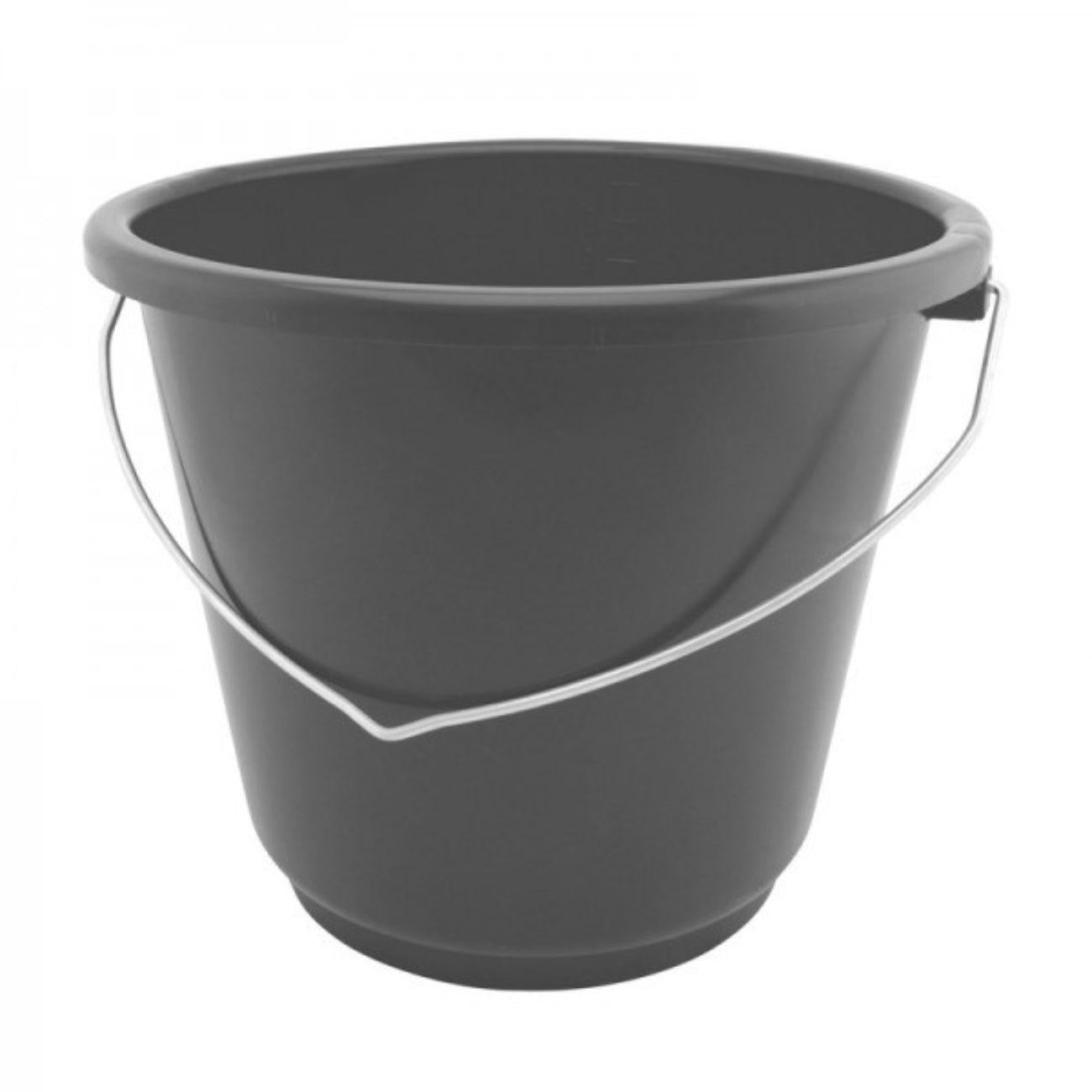 Secchio Tondo Rigido 12L Grigio 1150 GRIGIO EQUINE HORSE 