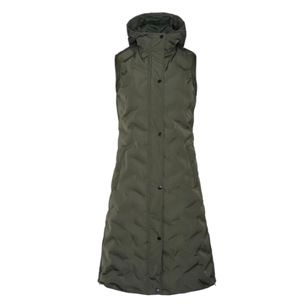 SMANICATO LUNGO DA DONNA CON CAPPUCCIO FULL ZIP EMILY 31KING-2330163281 5015GREEN BELUGA KINGSLAND
