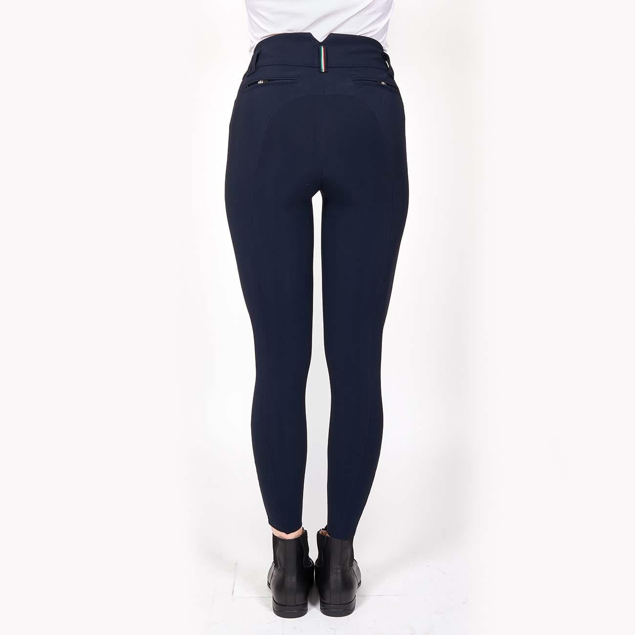 PANTALONE DA EQUITAZIONE DONNA VITA ALTA 09MA-03BERLINO 342BLU MASCHERONI SELLERIA 