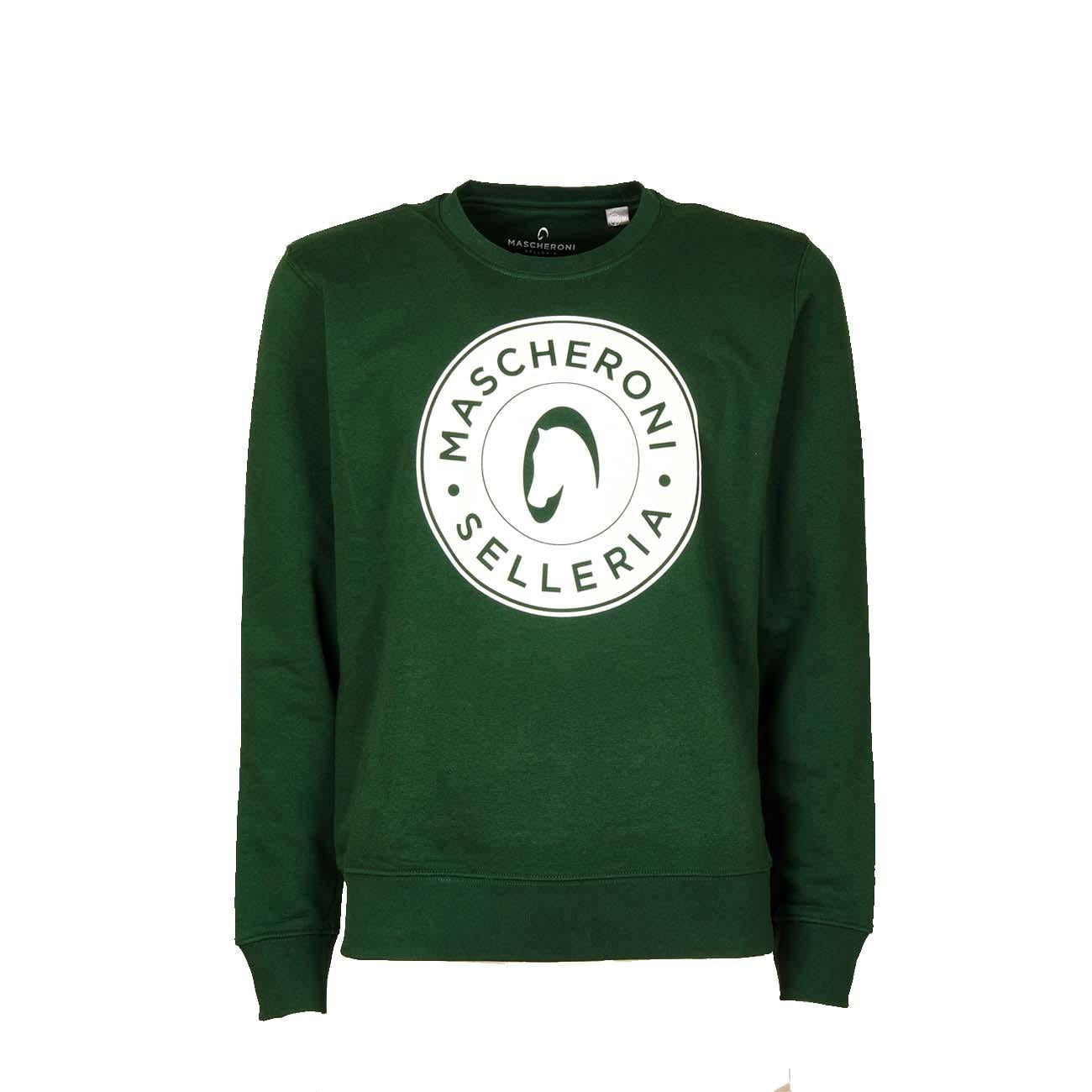 Felpa Girocollo Unisex Mascheroni Selleria 09MA-K4025 VERDE MASCHERONI SELLERIA 