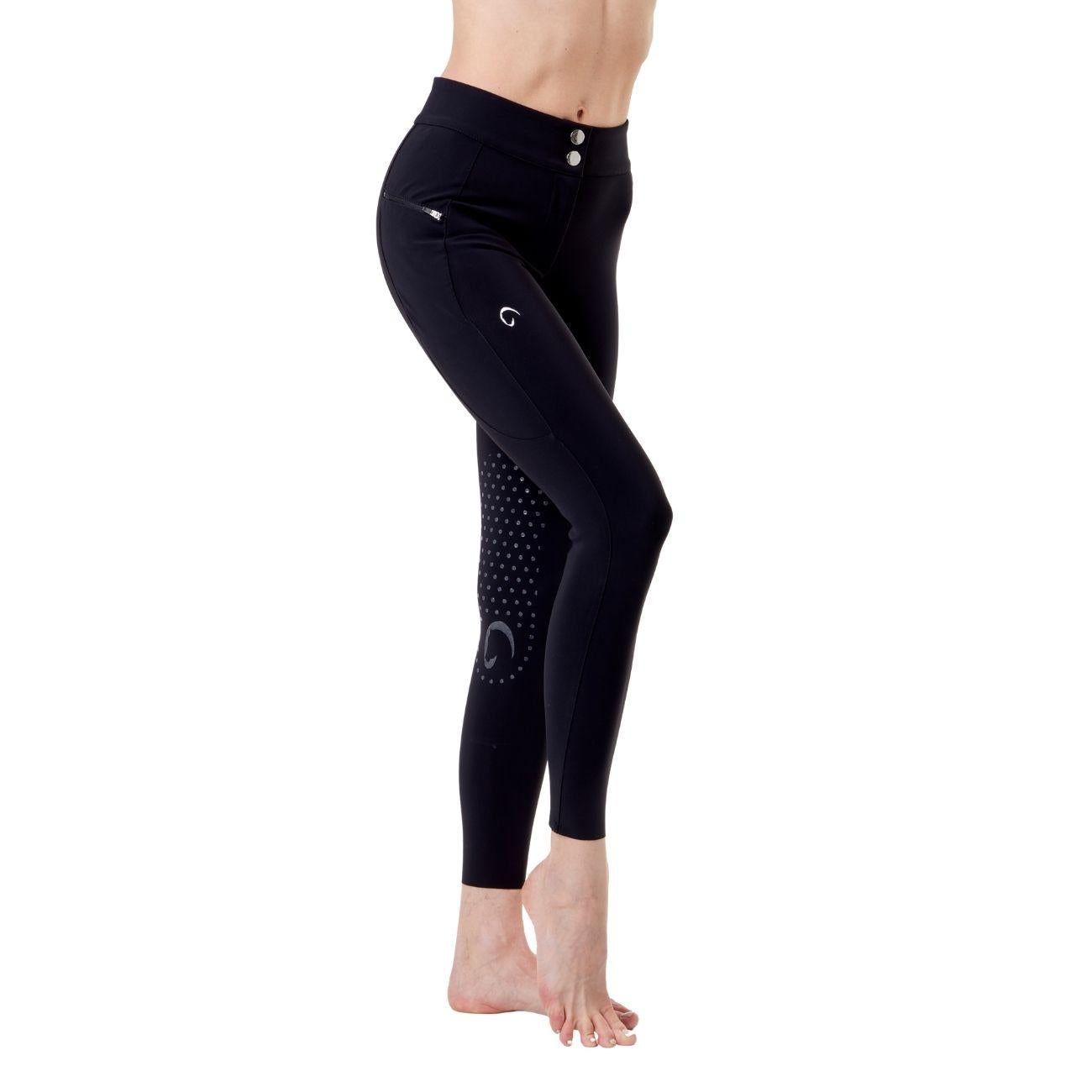 Pantalone Da Donna  Half Grip Venezia Mascheroni Nero 09MA-02VENEZIA 036NERO MASCHERONI SELLERIA 