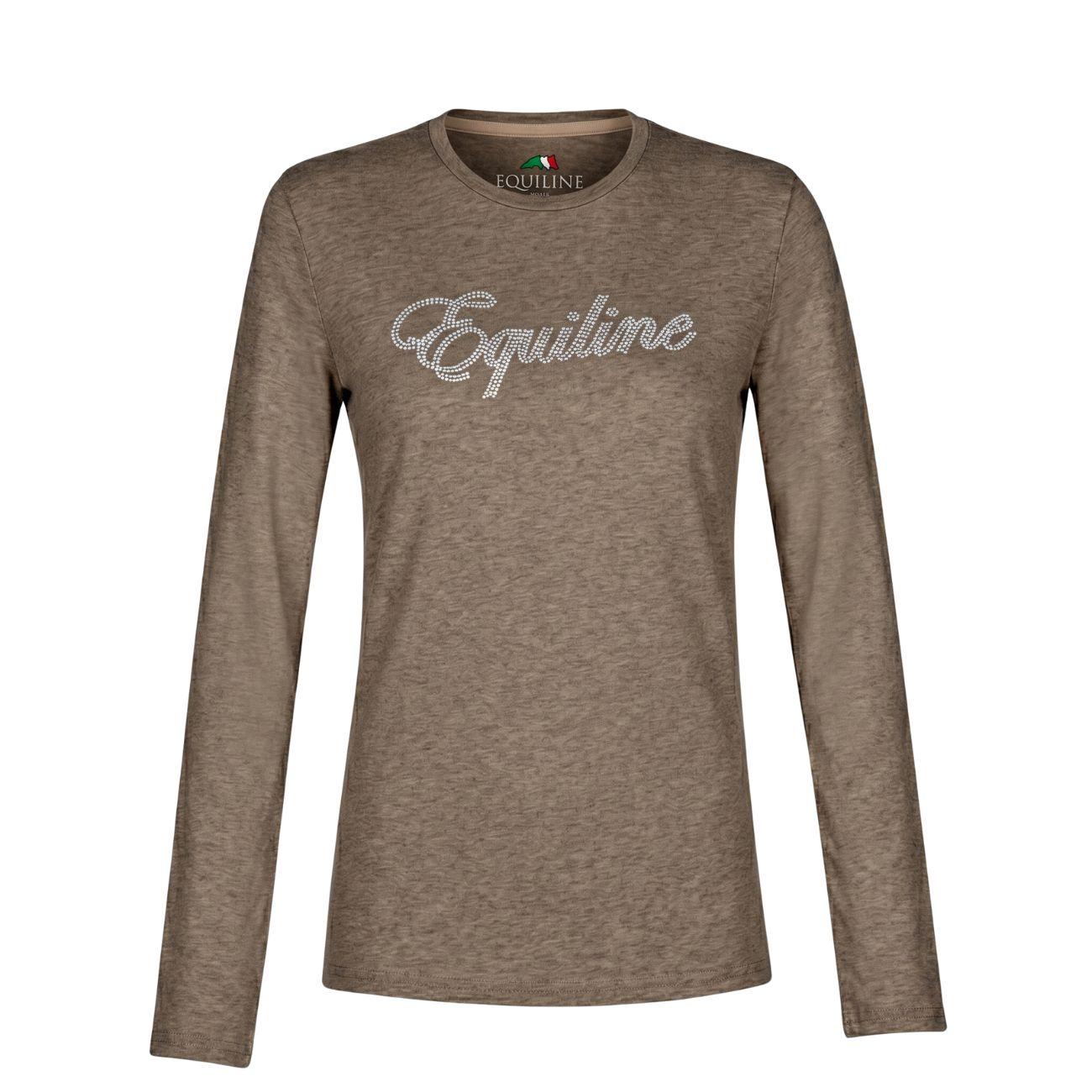 EQUILINE T-shirt Donna A Manica Lunga PM-EQ-C92MH00764 005BEIGE 