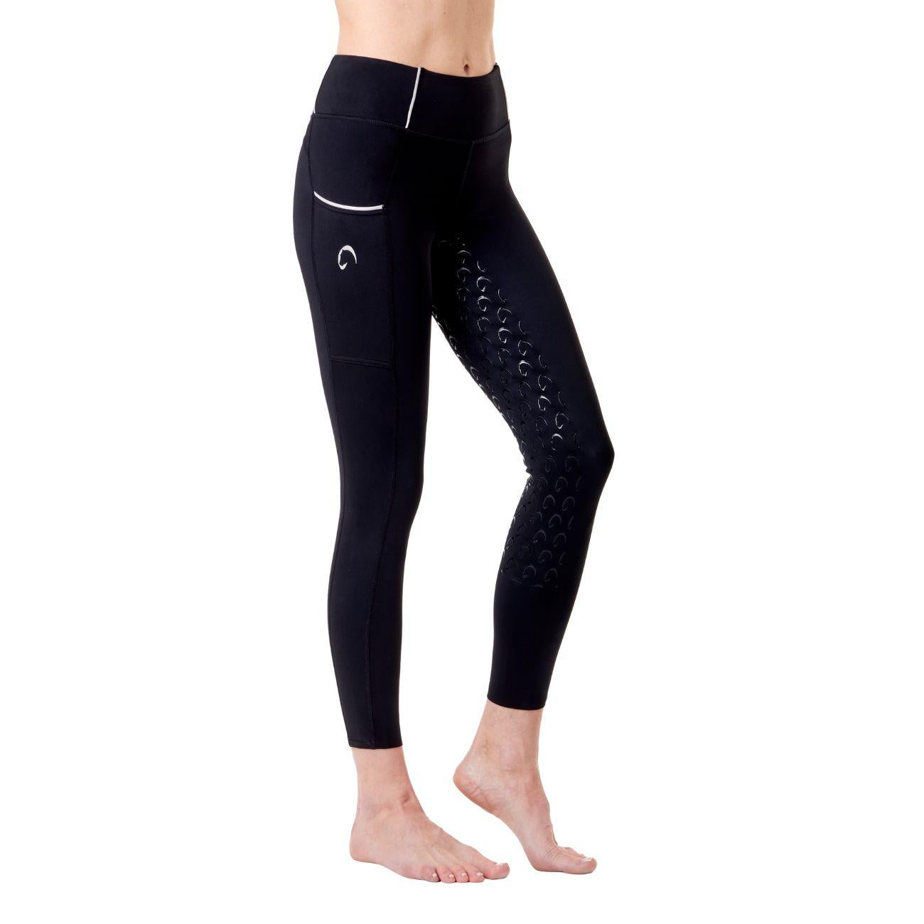 Leggings Da Donna Full Grip Arezzo Mascheroni Nero/Argento 30MA-AREZZO BLACK/SILVER MASCHERONI SELLERIA 