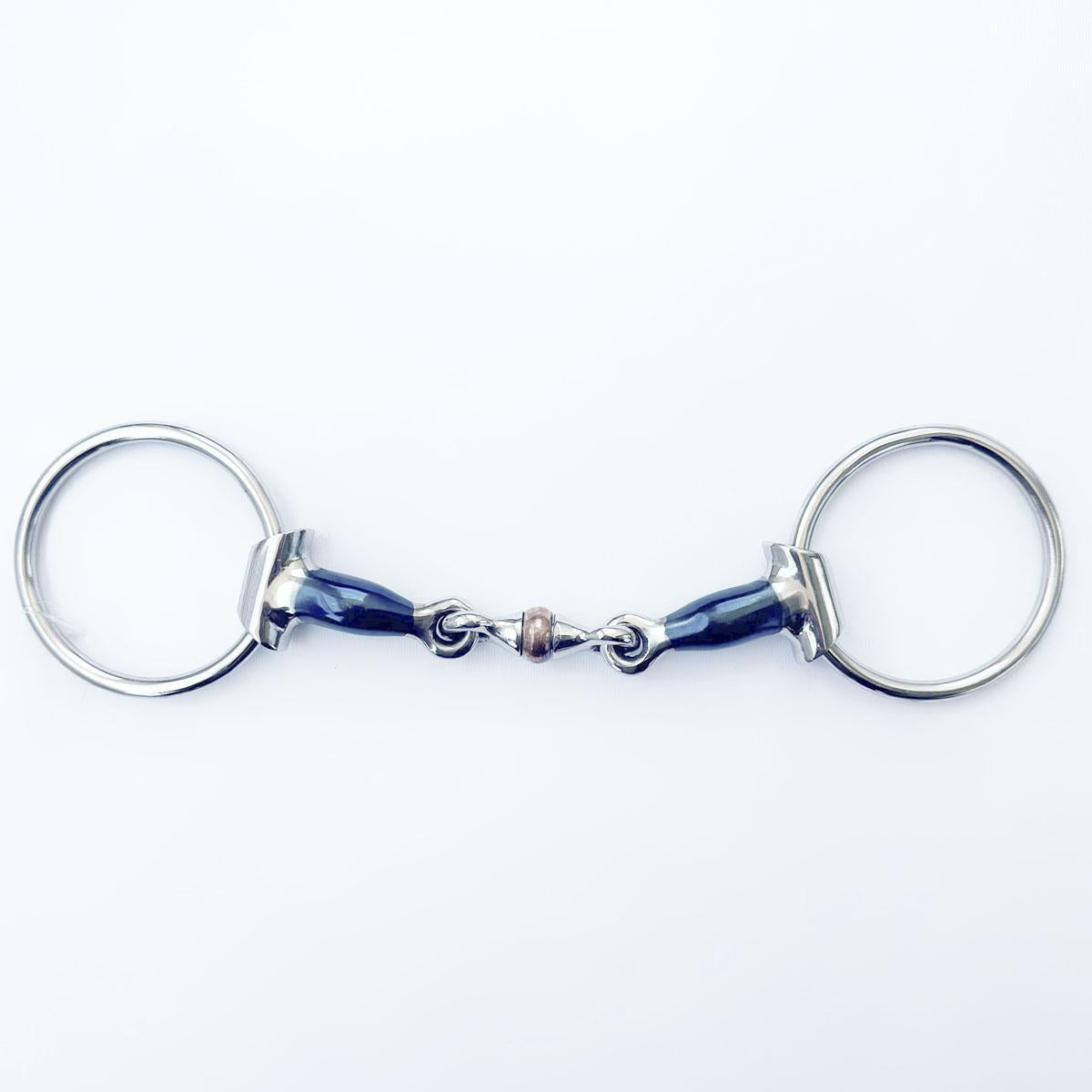 FILETTO AD ANELLI SPEZZATO IN 3 CON RULLO 30MA-#23 SWEET IRON EQUINE HORSE