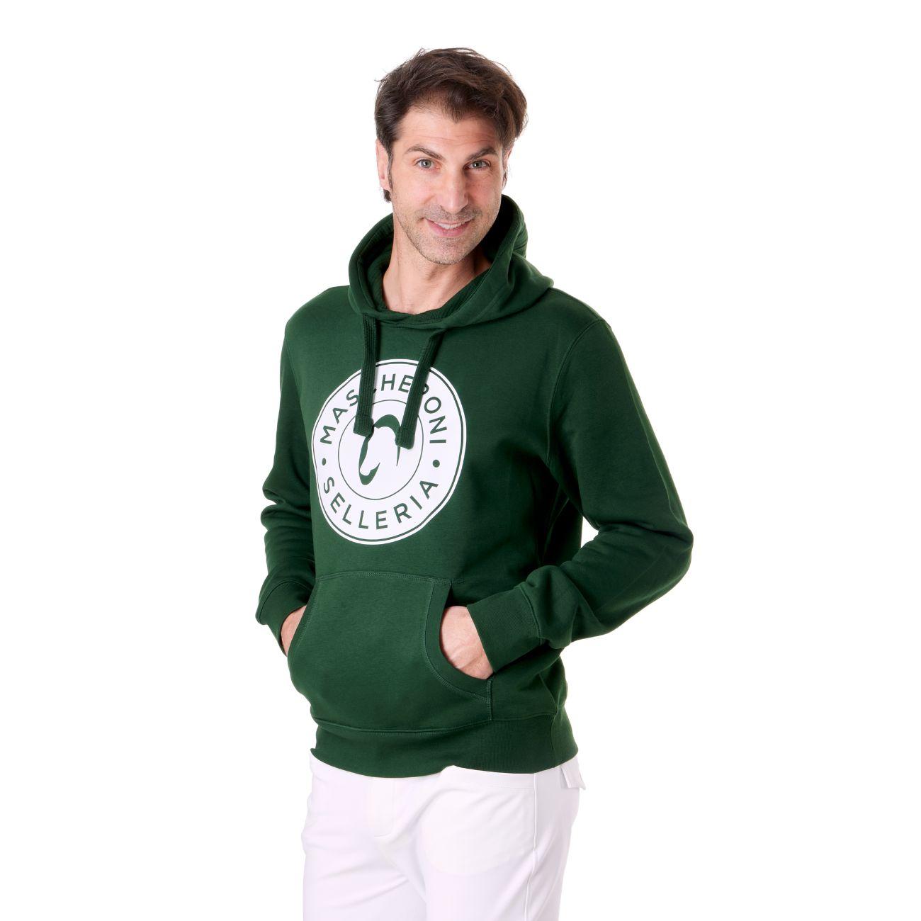 Felpa Unisex Con Cappuccio Mascheroni 09MA-K489 VERDE MASCHERONI SELLERIA 