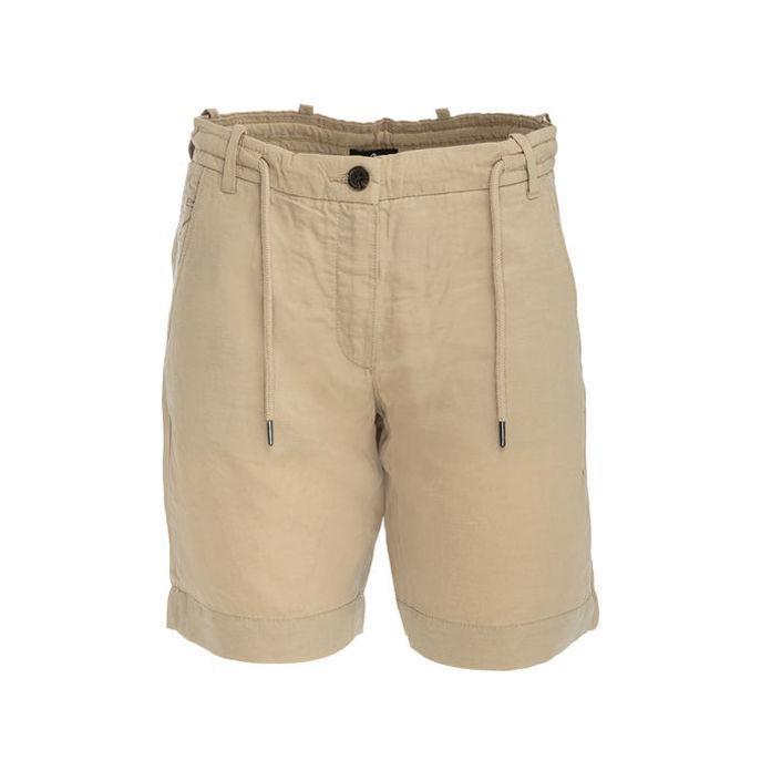 Shorts In Lino Uomo Mascheroni Sabbia MASCHERONI-NS720 WET SAND MASCHERONI SELLERIA 
