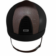 Cap Kep Italia Cromo 2.0 Textile Nero Con Visiera Standard Inserto A Specchio Con Tessuto Incrociato Marrone E Cinturino Marrone CRTL2.0050 MARRONE KEP ITALIA 