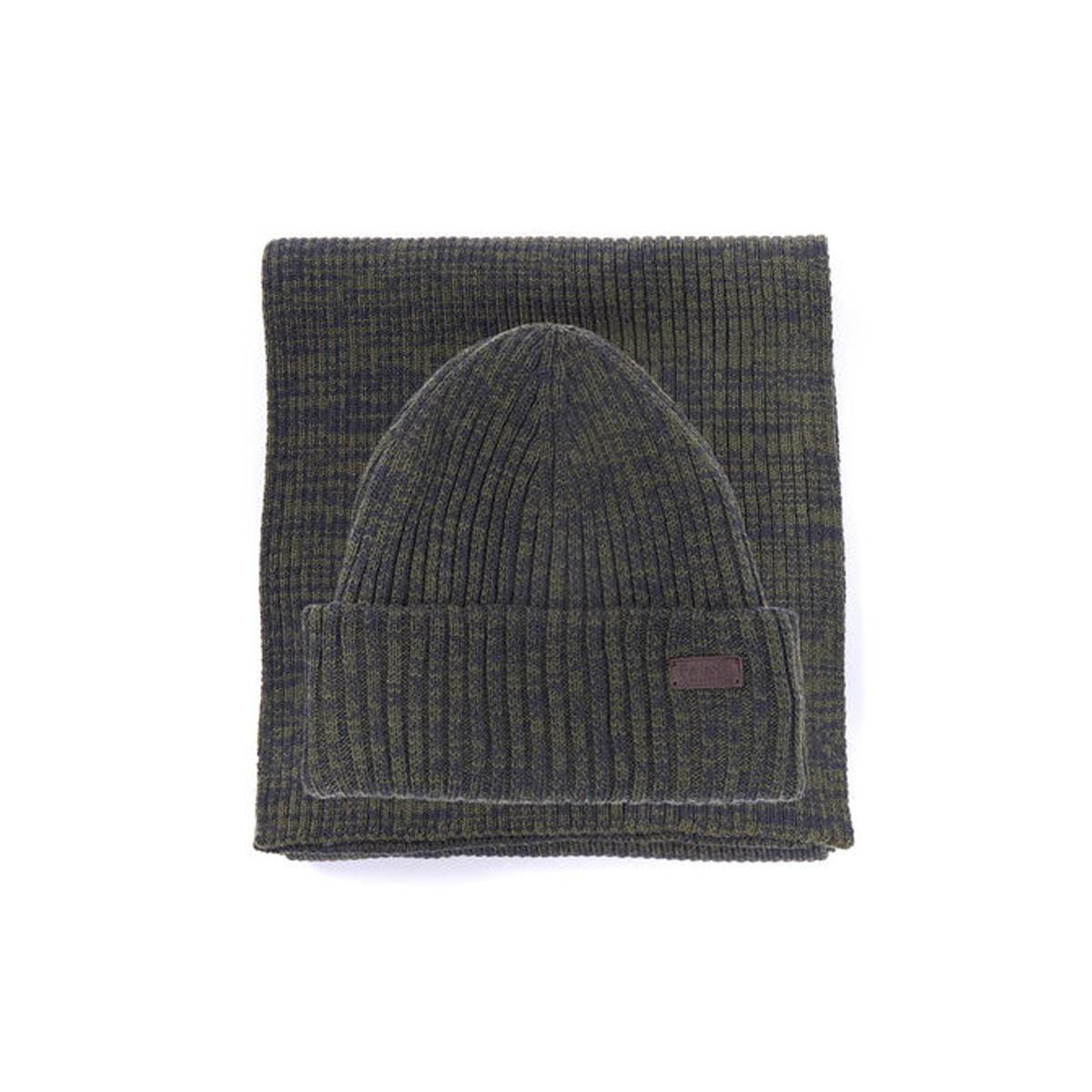 GIFT SET CRIMDON BERRETTO E SCIARPA 31BA-MGS0019MGS OL71 OLIVE TWIST BARBOUR