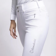 Pantaloni Da Equitazione Da Donna Clara Samshield Bianco 29SS-CLARA WHITE TONE ON TONE SAMSHIELD 