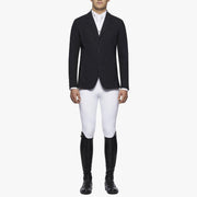 GIACCA DA CONCORSO UOMO CON ZIP IN MAGLIA TECNICA R-EVO 27CT-GGU037JC019 9999BLACK CAVALLERIA TOSCANA