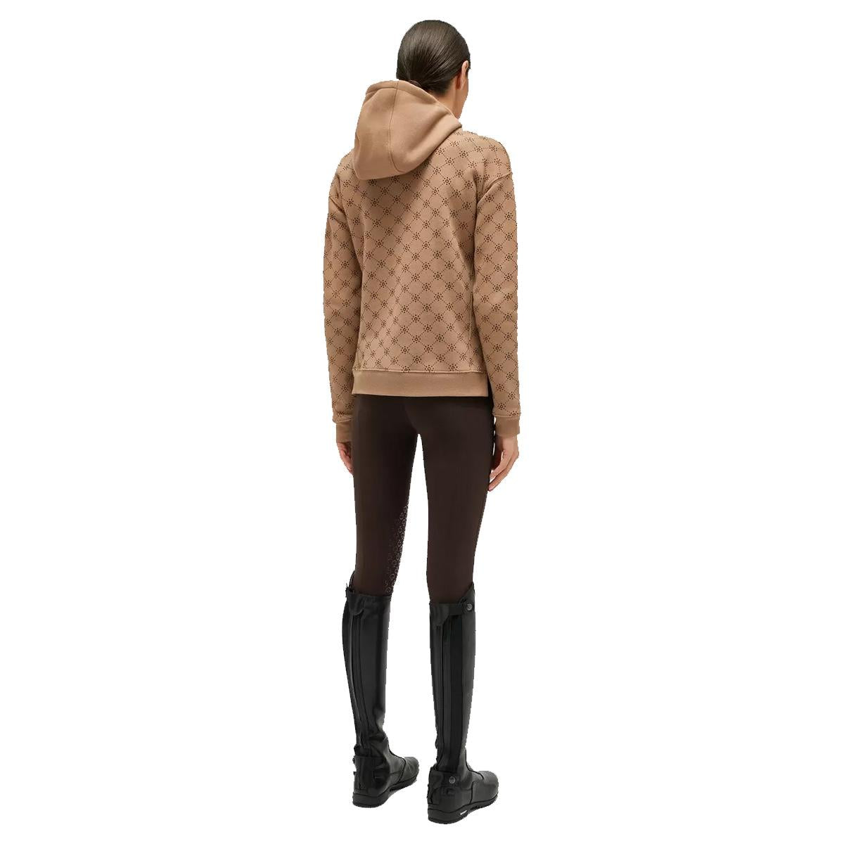 FELPA DONNA CON CAPPUCCIO E ZIP 31CT-FED118CO129 4300CACAO CAVALLERIA TOSCANA 