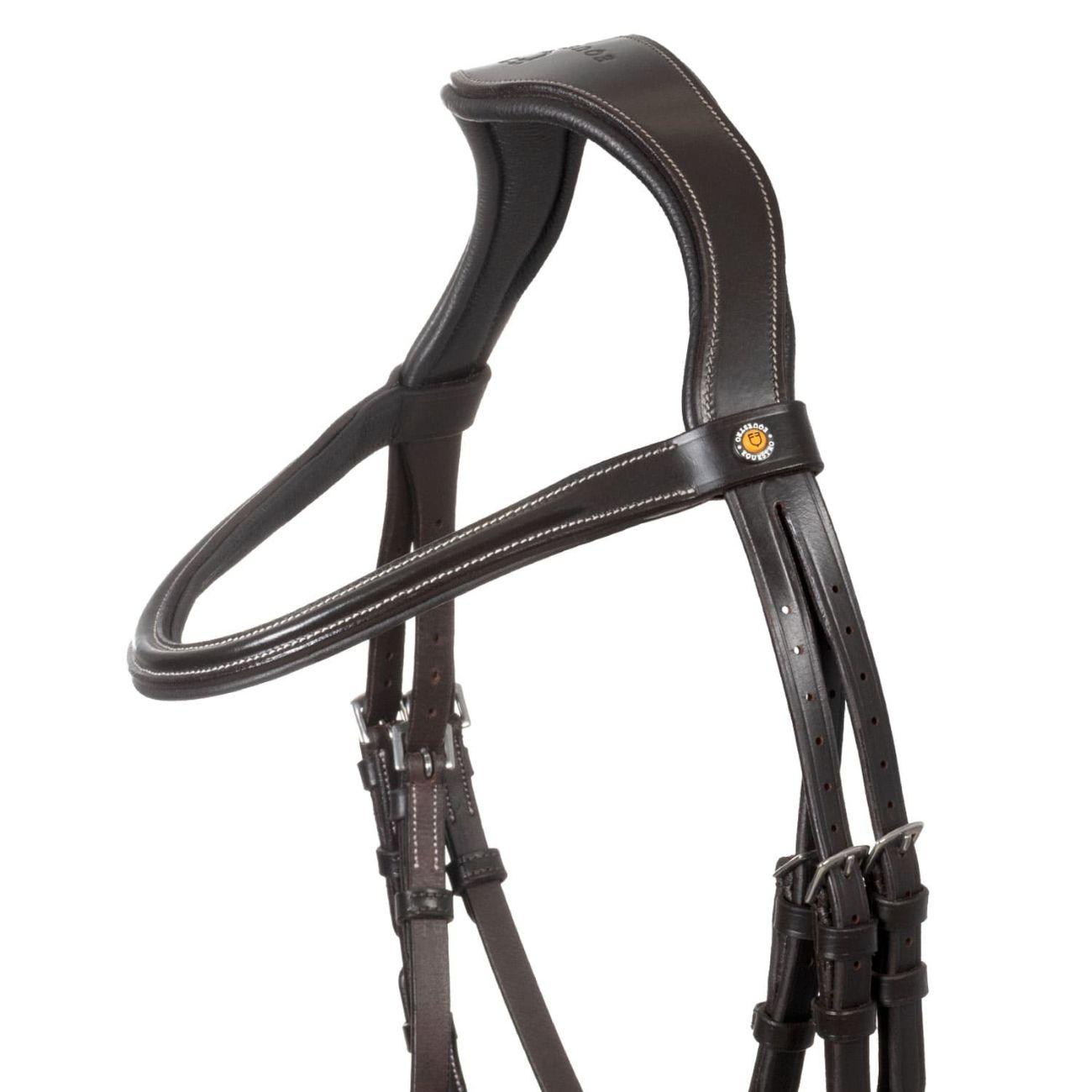 Testiera Anatomica Con Nasalina Curva Equestro Marrone ETH01027 DARK BROWN EQUESTRO 