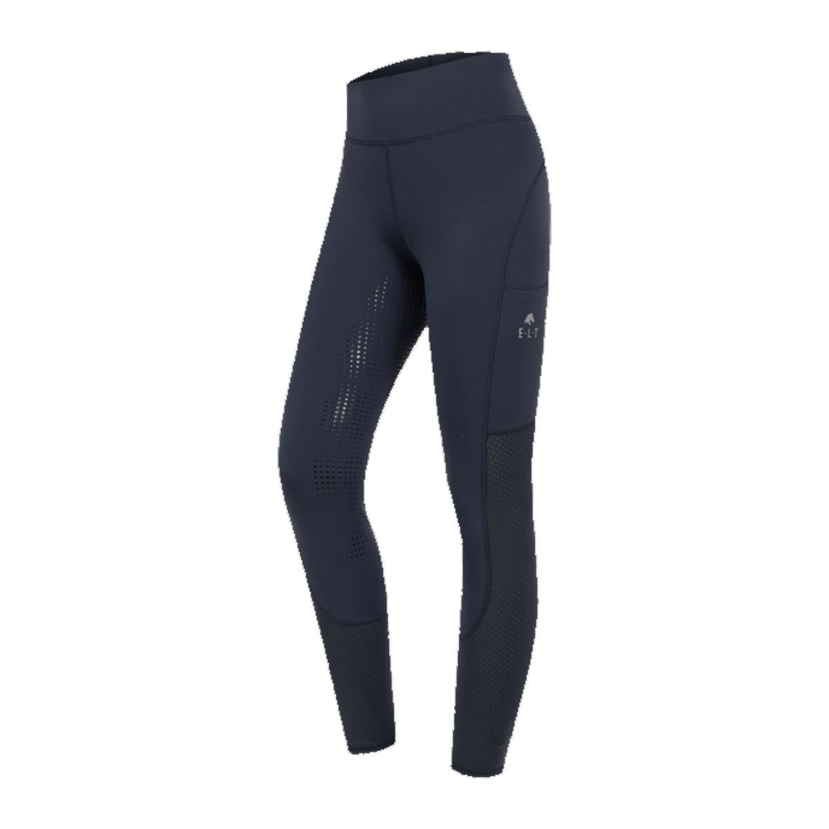 ELT Leggings A Vita Alta In Rete Full Grip Blu PANTALONI DA EQUITAZIONE 30WL-3247555NIGHT BLUE 30WL-32475 55NIGHT BLUE ELT 