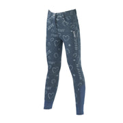PANTALONE BIMBA DA EQUITAZIONE CON GRIP E STRASS 09TA0213099 BLU DASLO