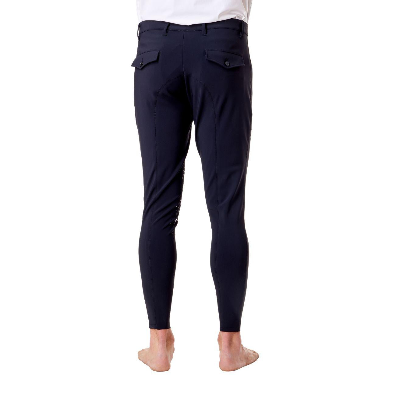 Pantalone Da Equitazione Da Uomo Half Grip Roma Mascheroni Nero 09MA-04ROMA 036NERO MASCHERONI SELLERIA 