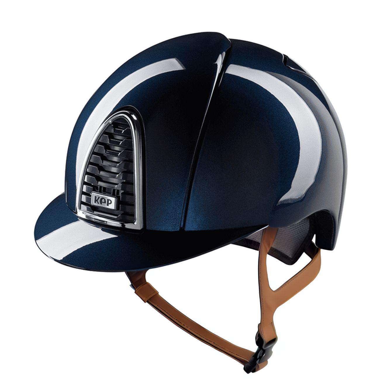 Cap Kep Italia Cromo 2.0 Blu Con Visiera Standard E Cinturino In Ecopelle Beige CRS2.BGE BLU KEP ITALIA 