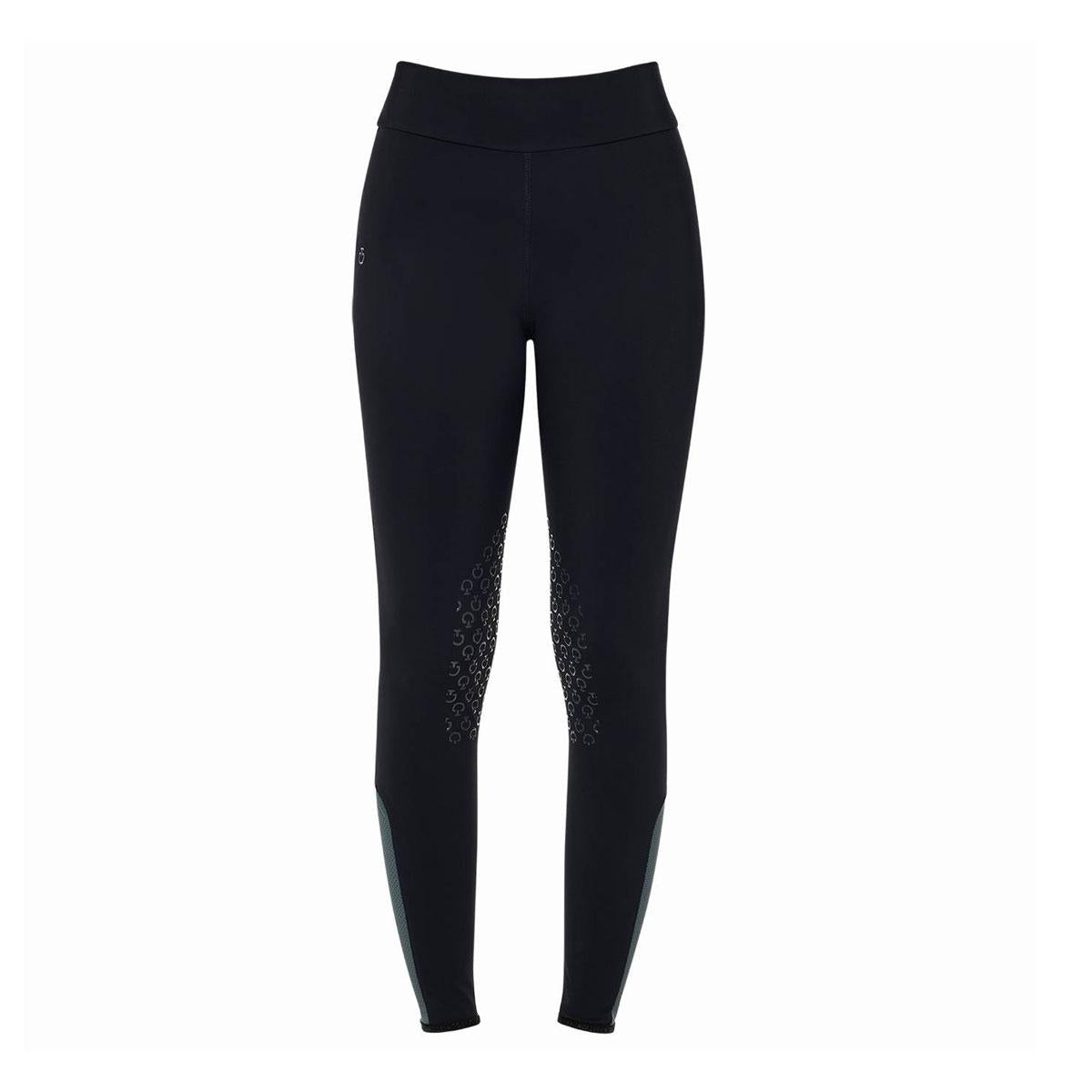 LEGGINS DONNA CON GRIP E TESSUTO TRAFORATO ALLA CAVIGLIA 09CT-PAD170JE115 9999NERO CAVALLERIA TOSCANA