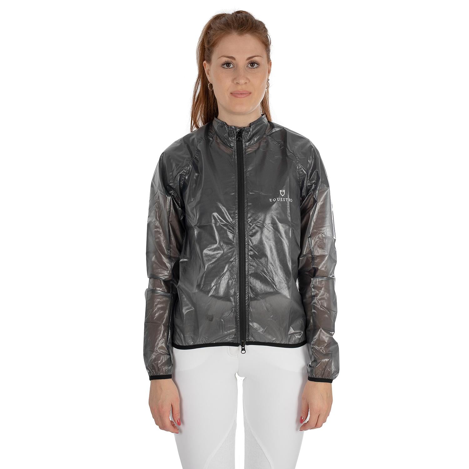 GIUBBINO ANTIVENTO raincoat FULL ZIP 09AMA-AB00311 BLACK EQUESTRO