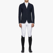 GIACCA DA CONCORSO UOMO CON ZIP IN MAGLIA TECNICA R-EVO 27CT-GGU037JC019 7901NAVY CAVALLERIA TOSCANA