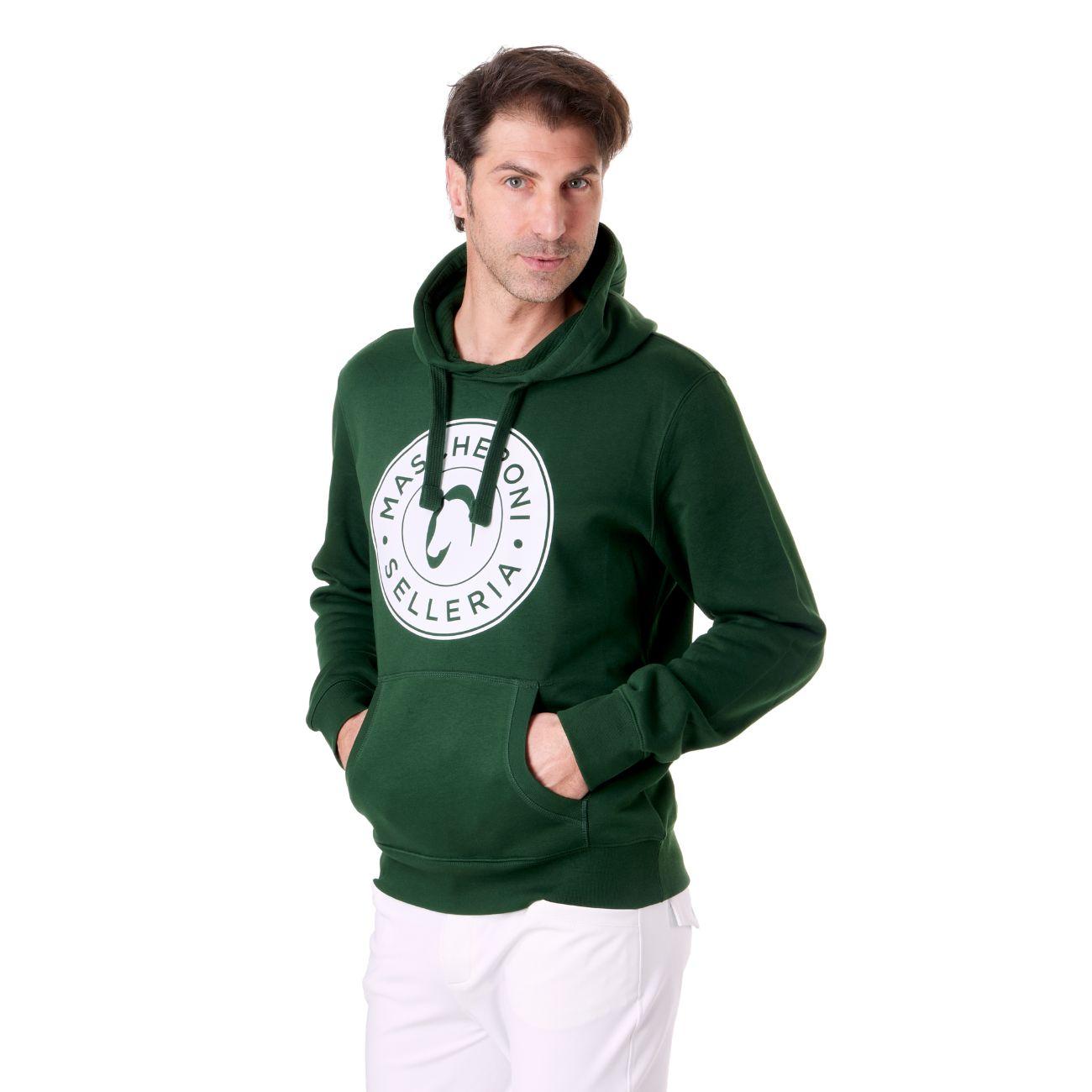 Felpa Unisex Con Cappuccio Mascheroni 09MA-K489 VERDE MASCHERONI SELLERIA 