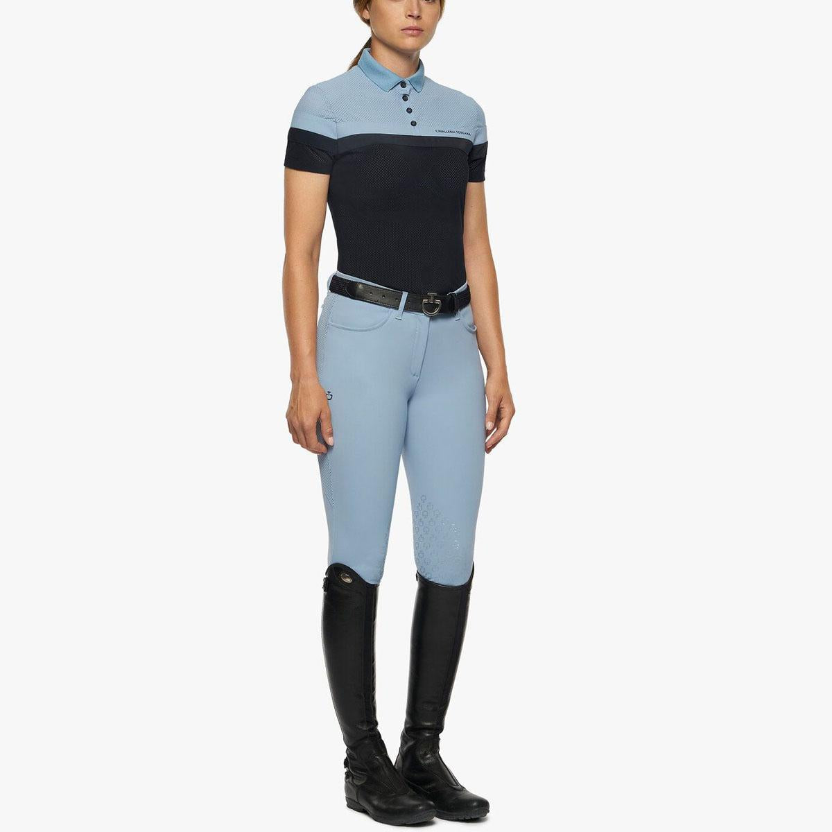 POLO DONNA MEZZA MANICA TESSUTO JERSEY 09TC-POD294JF022 AZZURRO BLU CAVALLERIA TOSCANA 