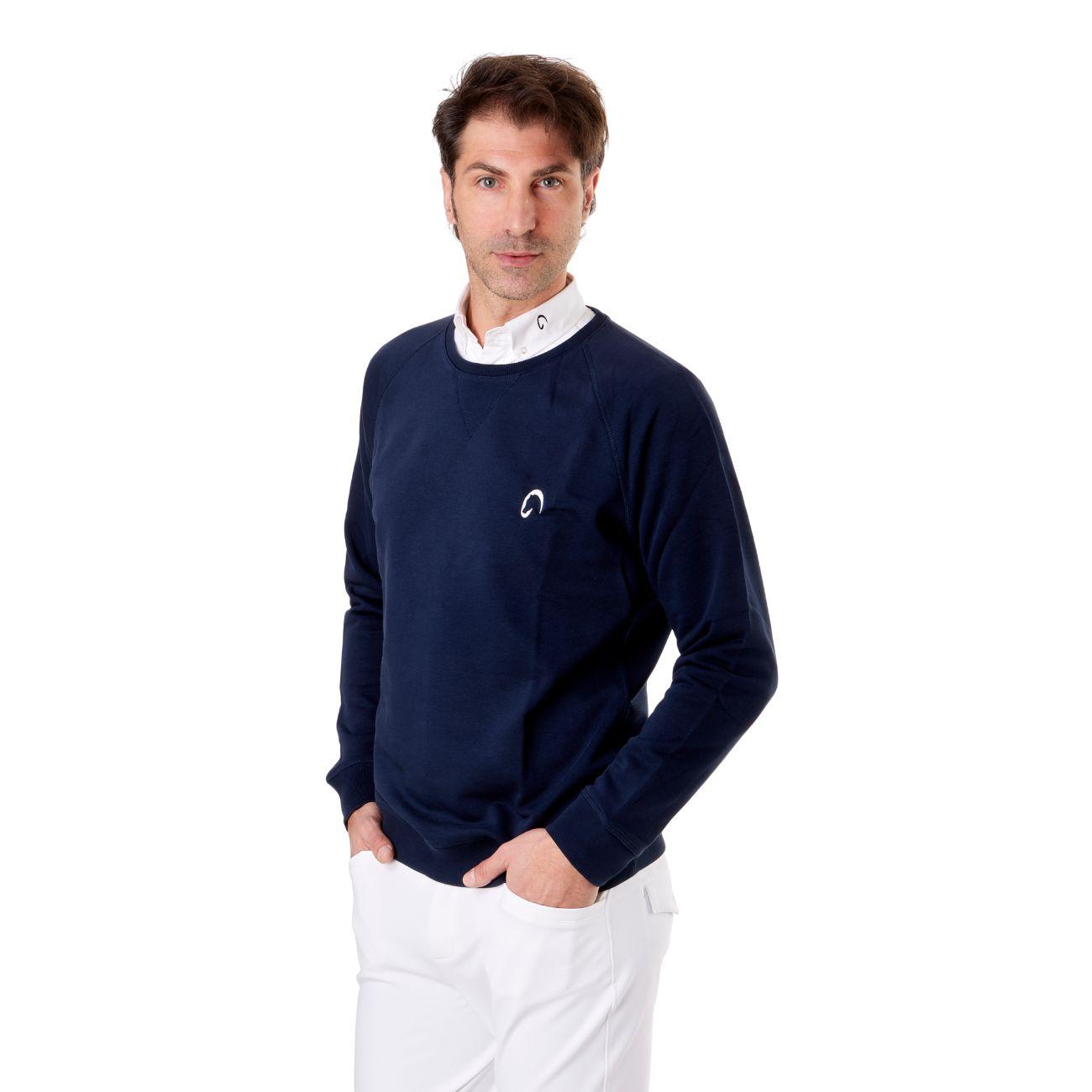Felpa Da Uomo Girocollo Mascheroni Blu MASCHERONI-K480 NAVY MASCHERONI SELLERIA 