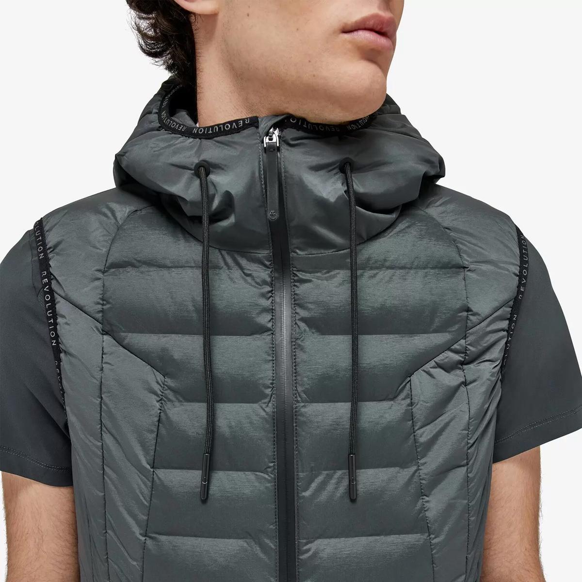 SMANICATO UOMO CON CAPPUCCIO RIMOVIBILE R-EVO CAVALLERIA TOSCANA 30CT-GLU272NY099 8989CHARCOAL GREY CAVALLERIA TOSCANA 