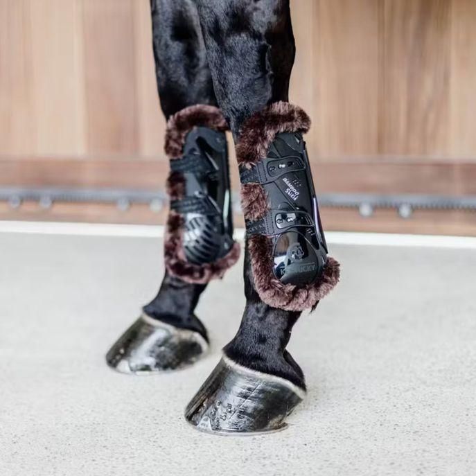 Stinchiere Vegan Sheepskin Tendon Boots Bamboo Elastic Kentucky Nero/Marrone 88102 01-05BLACK/BROWN KENTUCKY 