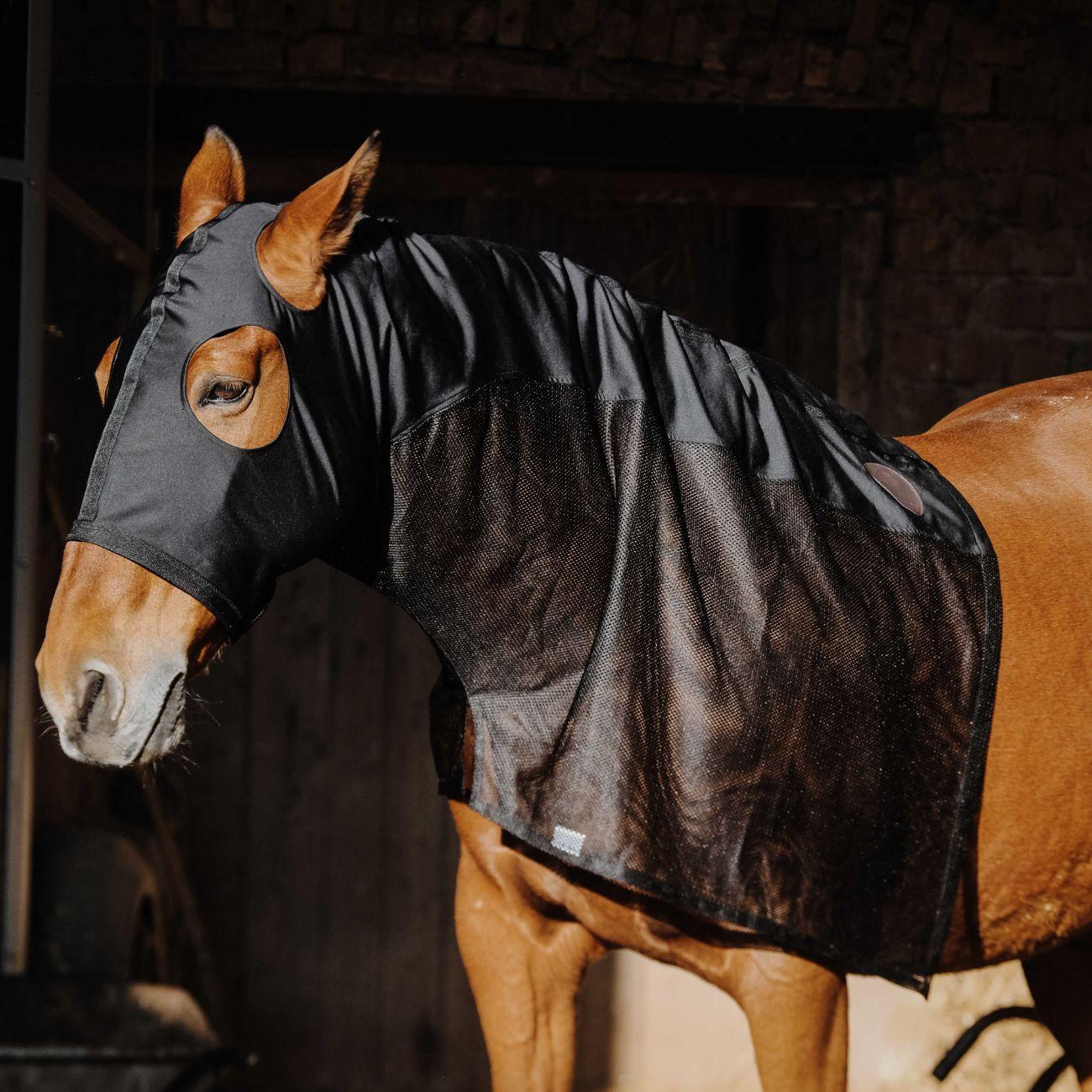 Protezione Per Collo In Lycra/Mesh Equitheme 400412 BLACK EQUITHEME 