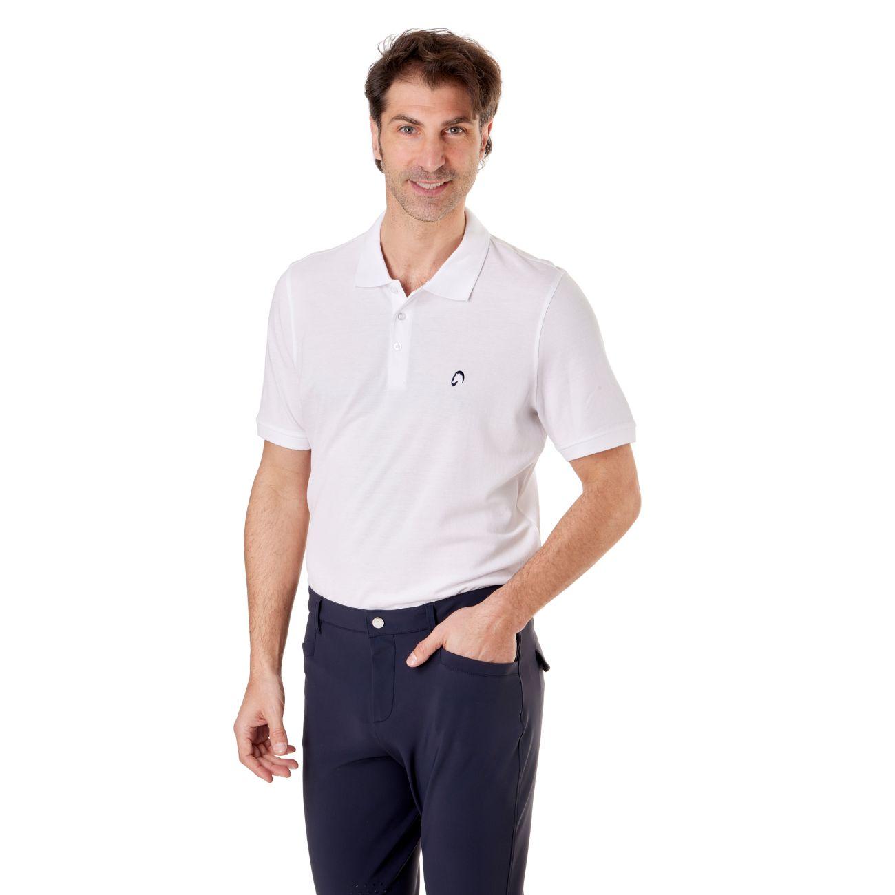 Polo Uomo A Manica Corta Mascheroni Bianco MASCHERONI/HS254K BLUE WHITE MASCHERONI SELLERIA 