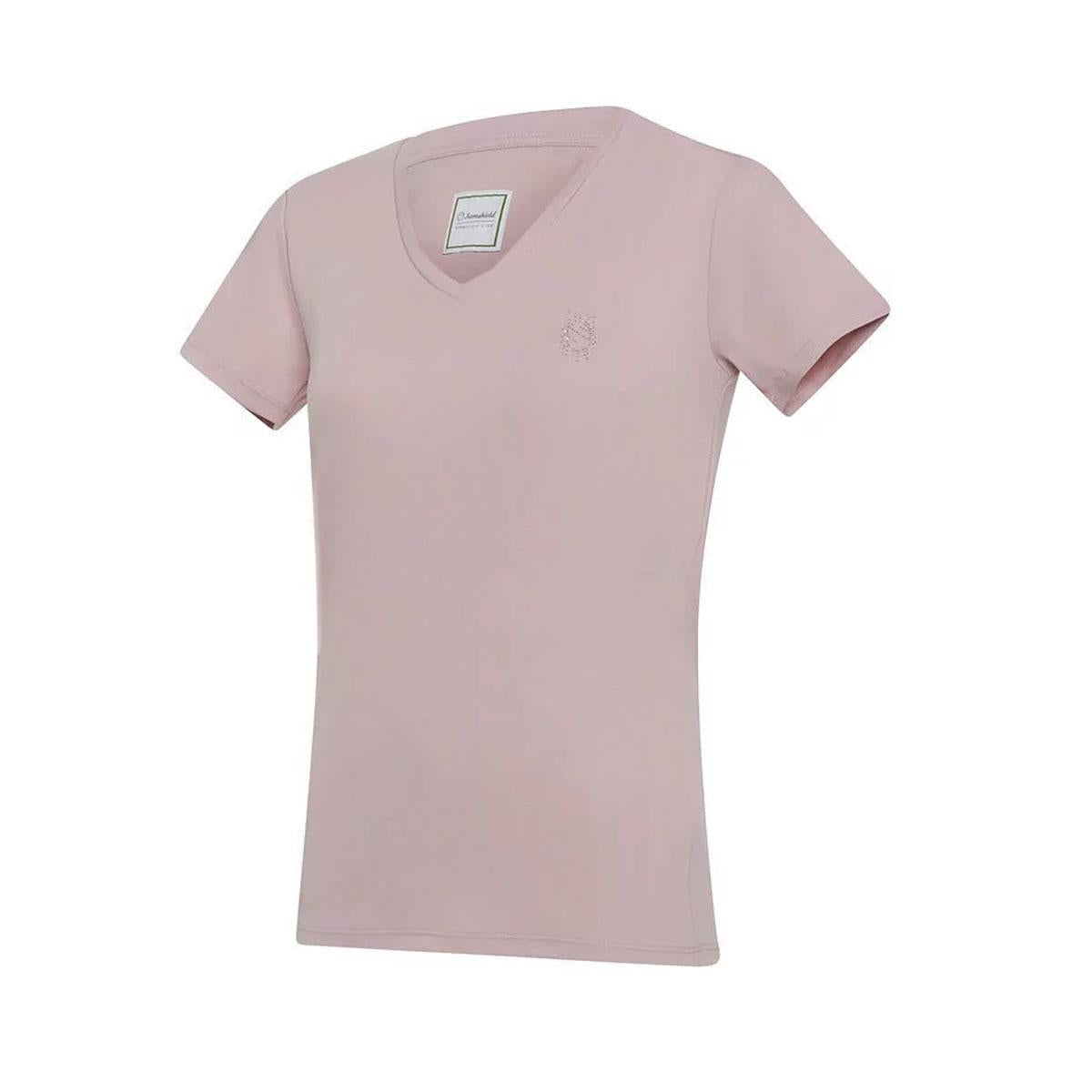 T-SHIRT DONNA MANICA CORTA COLLO A V MOD.AUXANE 30SS-AUXANE POWDER PINK SAMSHIELD