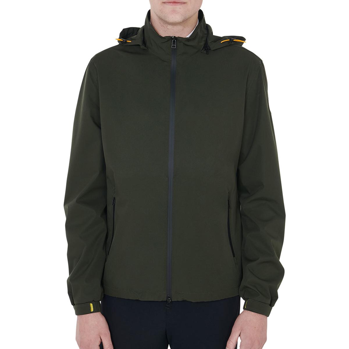 SOFTSHELL UOMO FULL ZIP CON CAPPUCCIO 09AMA-ETM00025 GREEN EQUESTRO