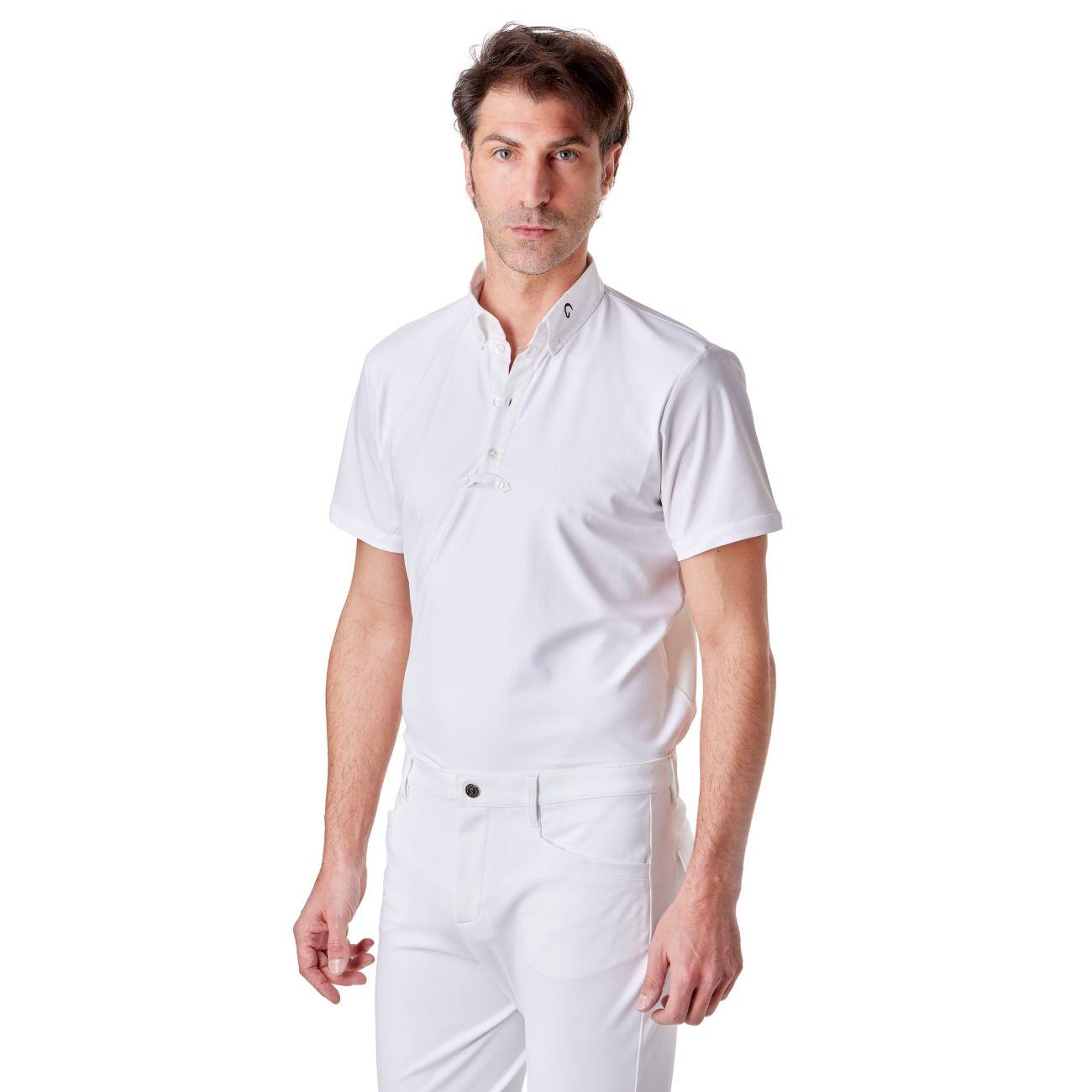 Polo Da Concorso Da Uomo A Manica Corta Mascheroni MASUPMC02 WHITE MASCHERONI SELLERIA 