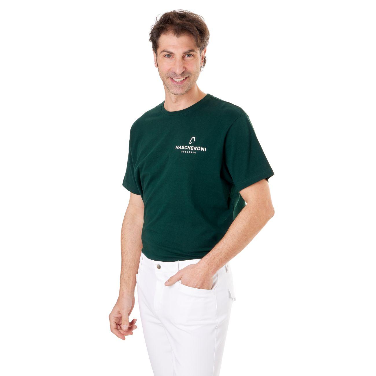T-shirt Da Uomo Con Logo Mascheroni Selleria 21MA-T-SHIRT-U VERDE MASCHERONI SELLERIA 