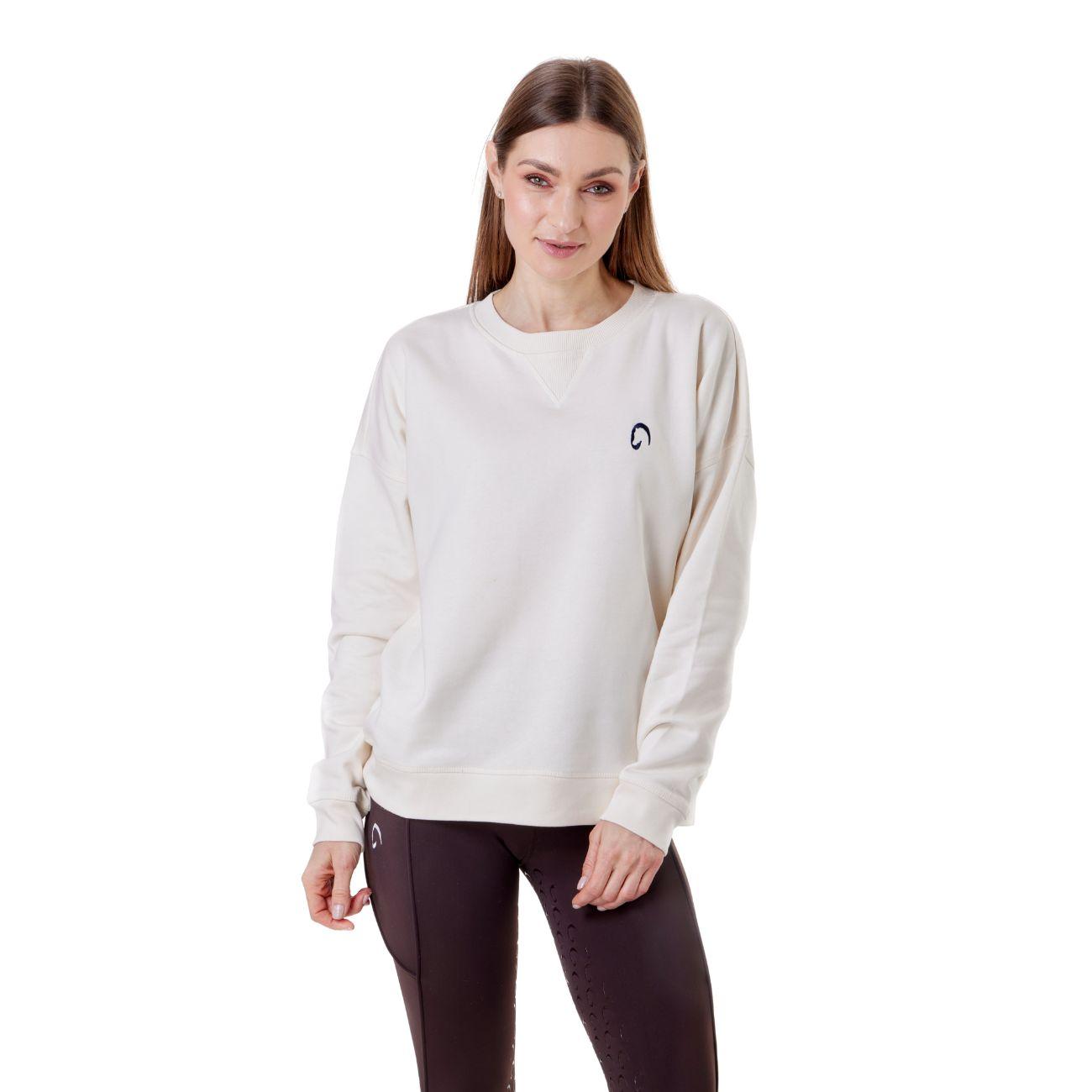 Felpa Da Donna Girocollo Loose Mascheroni Bianco MASCHERONI-NS420 IVORY MASCHERONI SELLERIA 