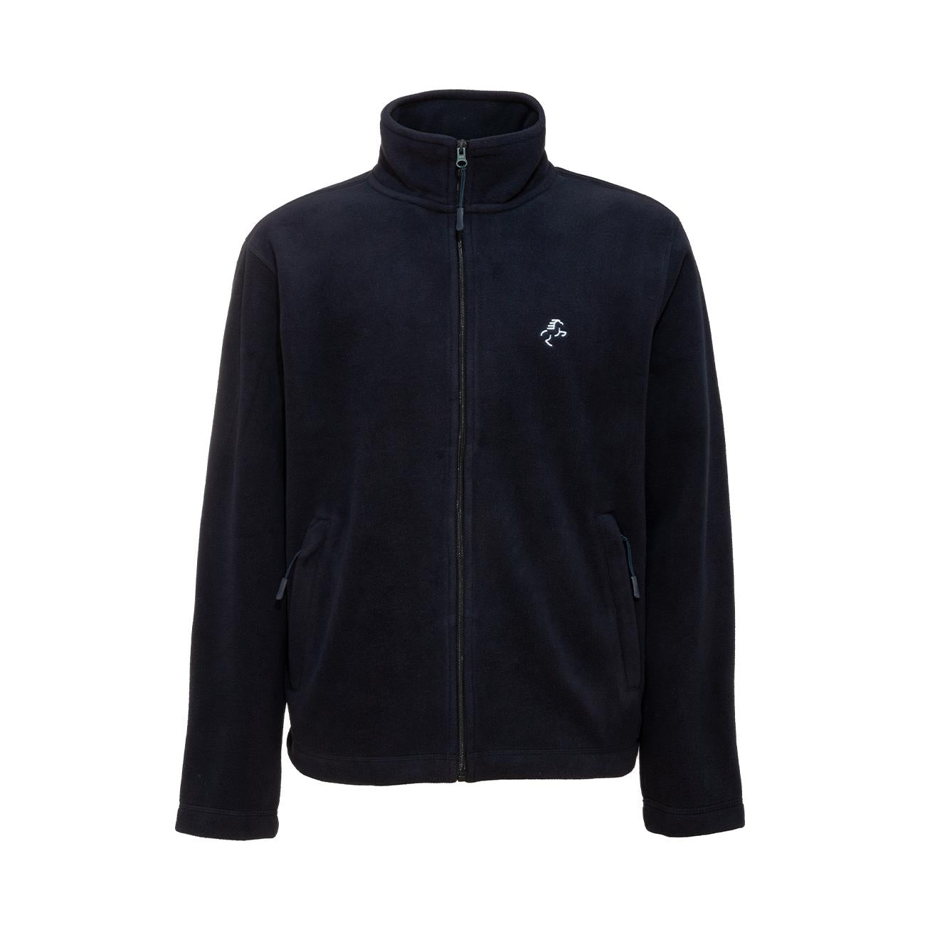 MICROPILE UOMO FULL ZIP 09EH-K911 BLUE NAVY EQUINE HORSE